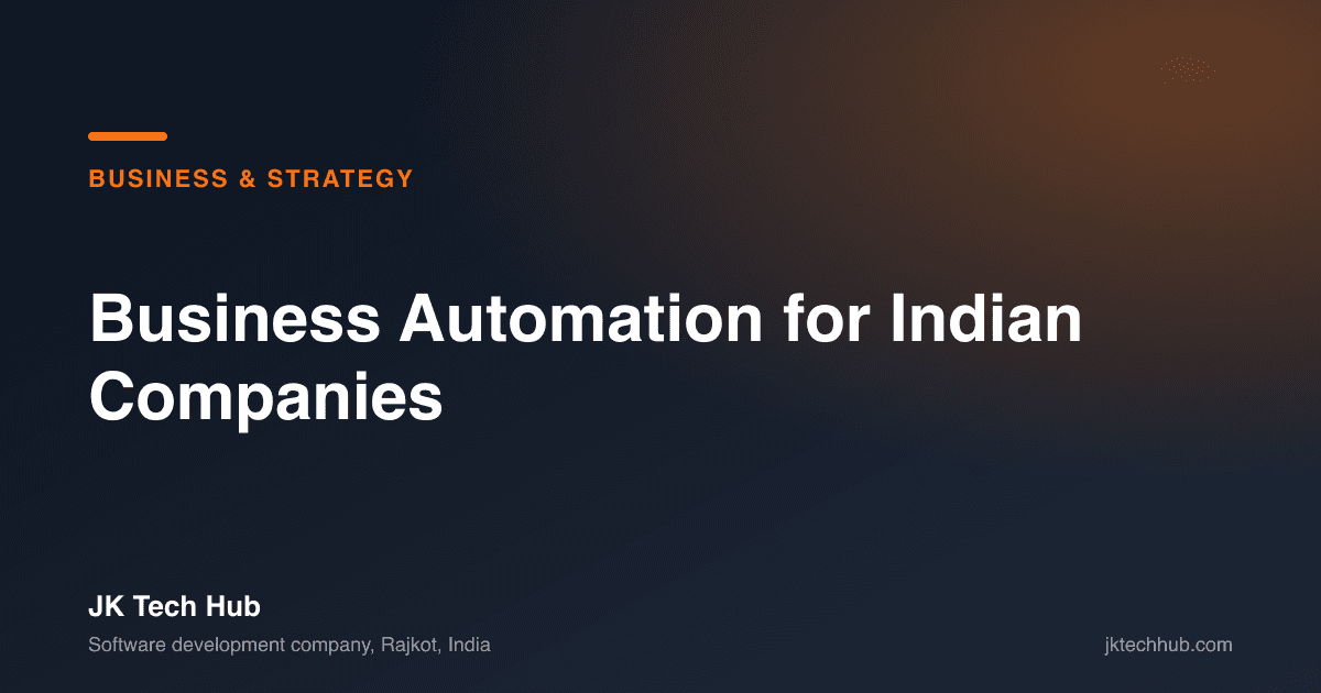 Business Automation for Indian Companies [Complete Guide 2026]