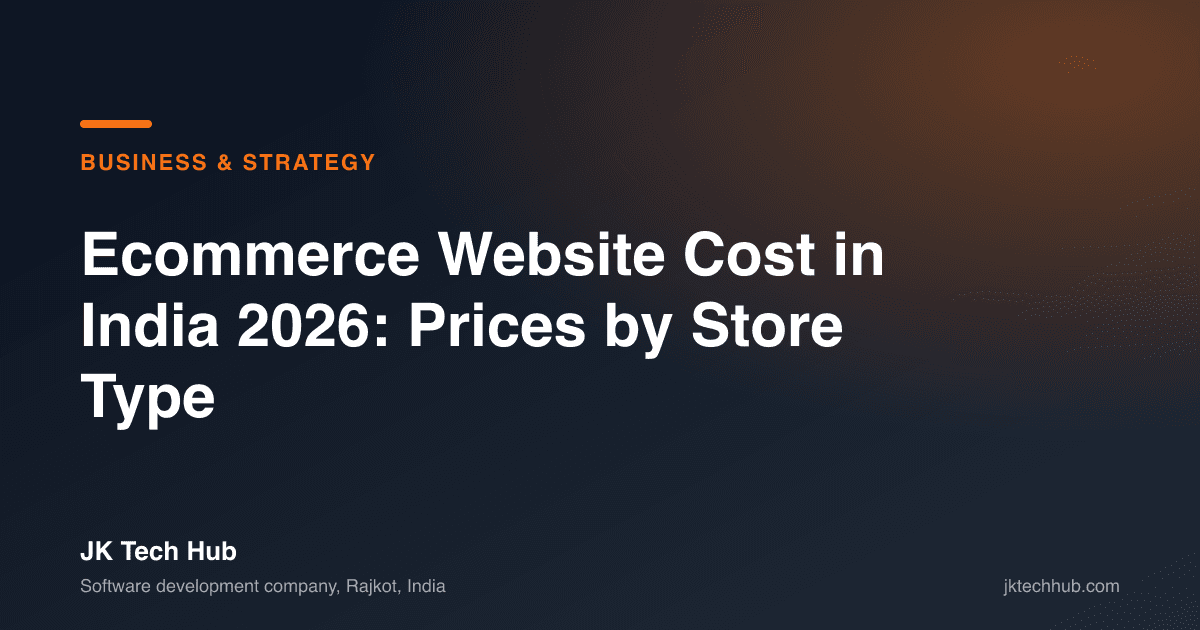 Ecommerce Website Cost in India 2026: Prices by Store Type