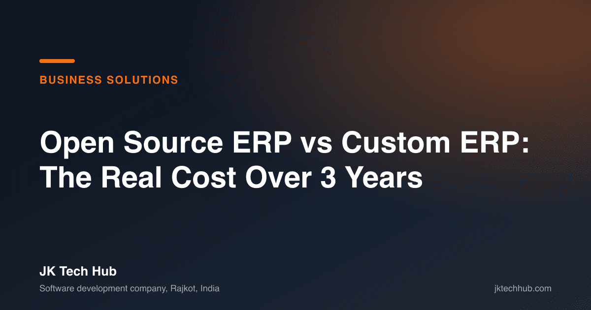 Open Source ERP vs Custom ERP: The Real Cost Over 3 Years