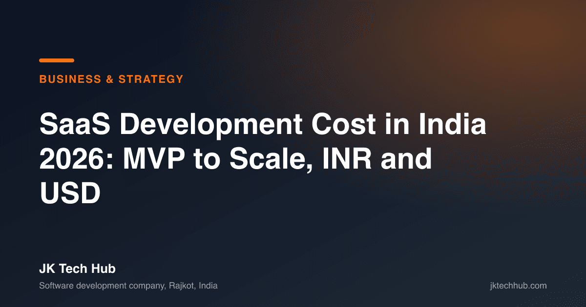 SaaS Development Cost in India 2026: MVP to Scale, INR and USD