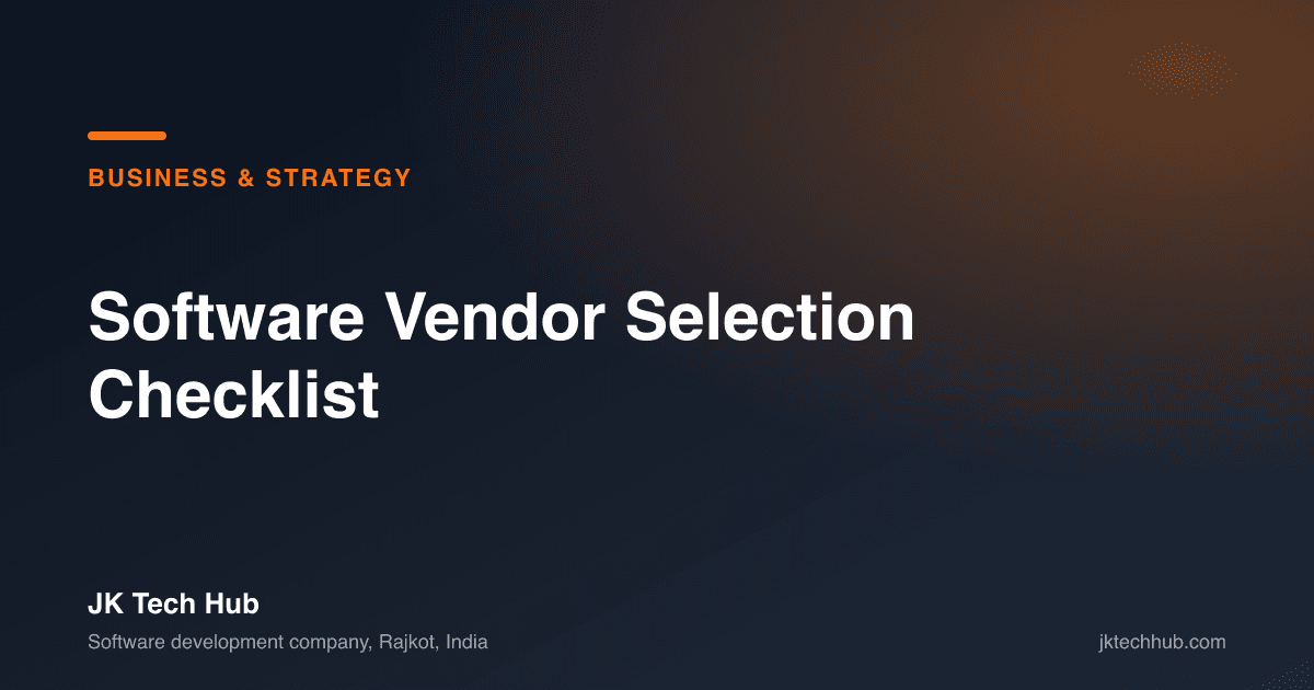 Software Vendor Selection Checklist [2026 Template]