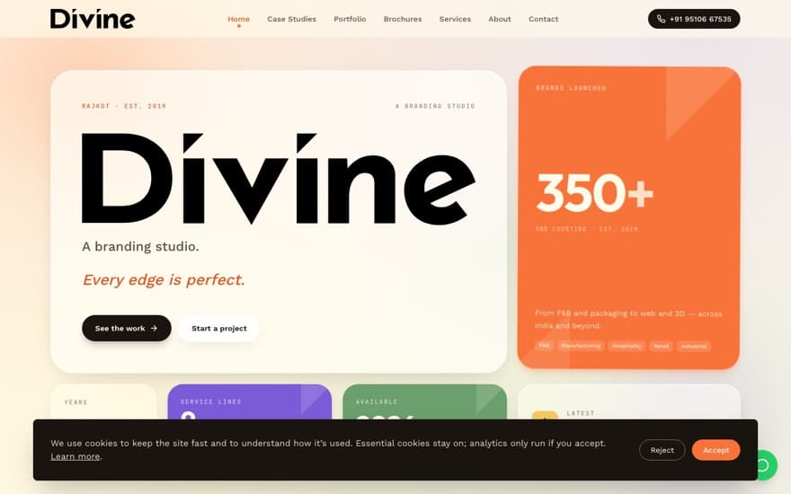 Divine Branding website built by JK Tech Hub