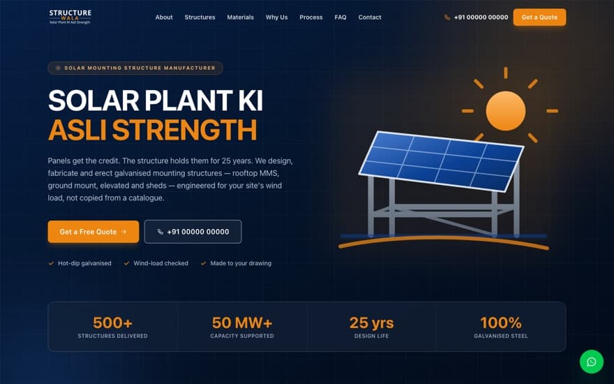 Structure Wala website built by JK Tech Hub