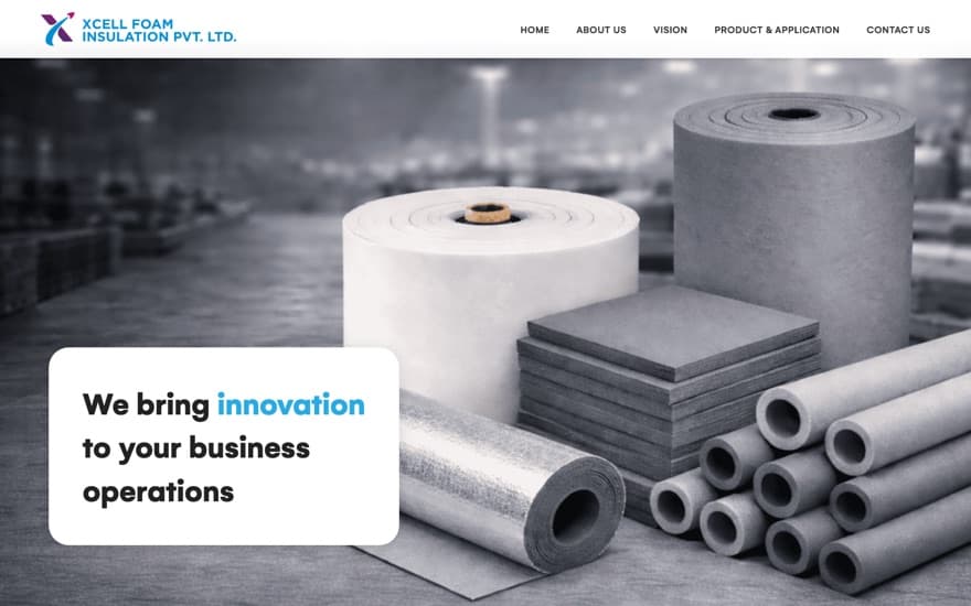 Xcell Foam Insulation website built by JK Tech Hub